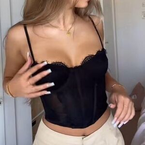 House of CB Black Corset Top